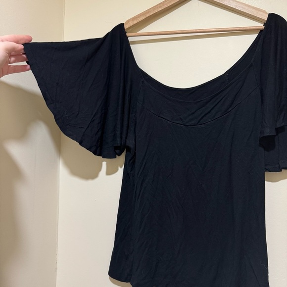 Women’s Newport News 90s Goth Witchy Black Short Sleeve Flowy Sleeves Size XL - Picture 6 of 15